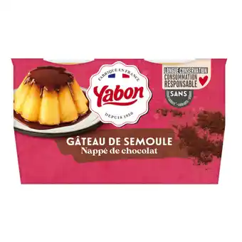 Carrefour Market YABON Gâteau de semoule nappé au chocolat offre