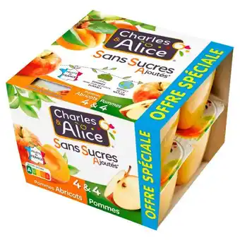 Auchan Dessert De Fruits Sans Sucres Ajoutés Charles & Alice offre