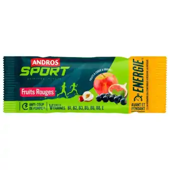 Auchan Barre Energie Fruits Rouges Andros offre