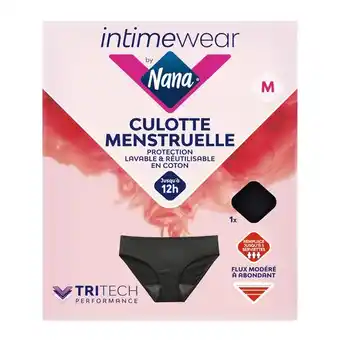 Auchan Culotte Menstruelle Noire En Coton Nana offre