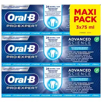 Auchan Dentifrice Advanced Science Oral B offre