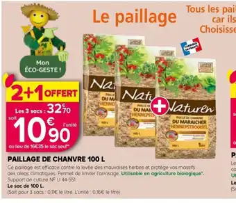 Kiriel PAILLAGE DE CHANVRE 100 L offre