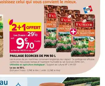 Kiriel PAILLAGE ÉCORCES DE PIN 50 L offre