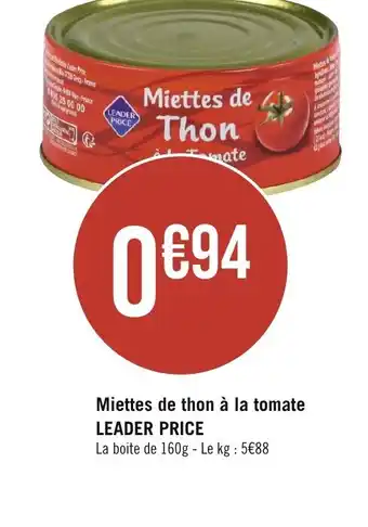 Géant Casino Miettes de thon à la tomate offre