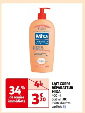 Auchan Supermarché MIXA LAIT CORPS RÉPARATEUR offre