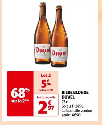 Auchan Supermarché DUVEL BIÈRE BLONDE offre