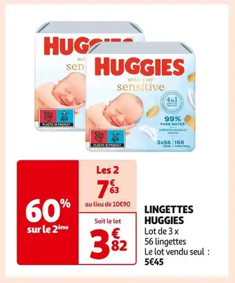 Auchan Supermarché HUGGIES LINGETTES offre