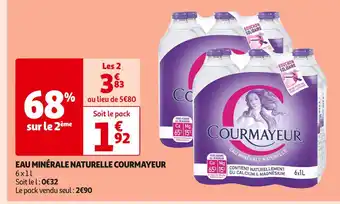 Auchan Supermarché COURMAYEUR EAU MINÉRALE NATURELLE offre