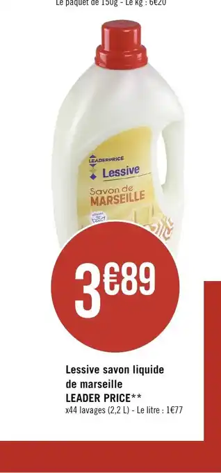 Géant Casino Lessive savon liquide de marseille offre