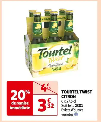 Auchan Supermarché TOURTEL TOURTEL TWIST CITRON offre