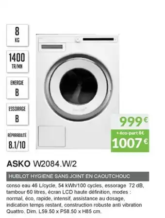 Copra Asko W2084.W/2 offre