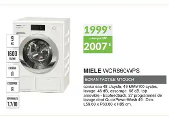 Copra Miele WCR860WPS offre