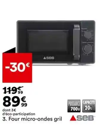 BUT Four micro-ondes gril offre