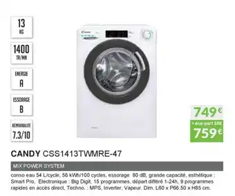 Copra Candy CSS1413TWMRE-47 offre