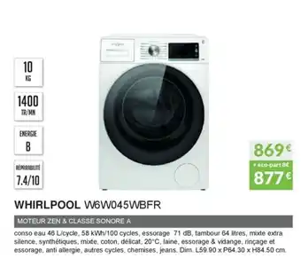 Copra Whirlpool W6W045WBFR offre