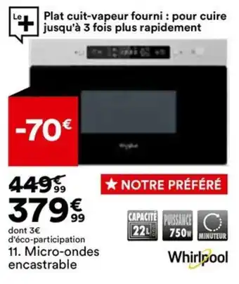 BUT Micro-ondes encastrable offre