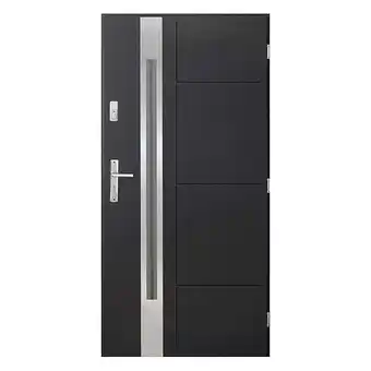 Bricorama Porte d'entrée SOLEA 90 cm en acier inoxydable en plusieurs couleurs - Couleur: Chêne doré - Poignée et serrure : Sans - Pous offre
