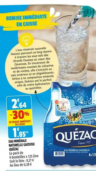 Coccinelle Express Eau Minérale Naturelle Gazeuse Quézac offre