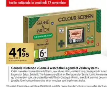 Carrefour Console Nintendo «game & Watch The Legend Of Zelda System» offre