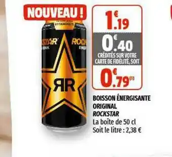 Coccinelle Express Boisson énergisante Original Rockstar offre