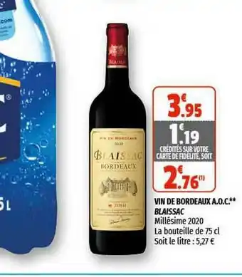 Coccinelle Express Vin De Bordeaux A.o.c. Blaissac offre
