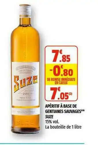 Coccinelle Express Apéritif à Base De Gentianes Sauvages Suze offre