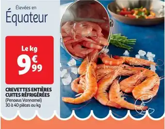 Auchan Supermarché CREVETTES ENTIÈRES CUITES RÉFRIGÉRÉES offre