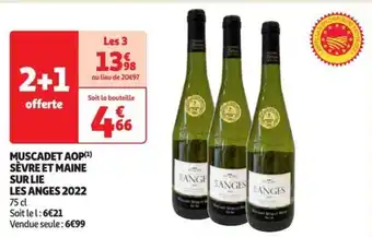 Auchan Supermarché MUSCADET AOP(¹) SÈVRE ET MAINE SUR LIE LES ANGES 2022 offre