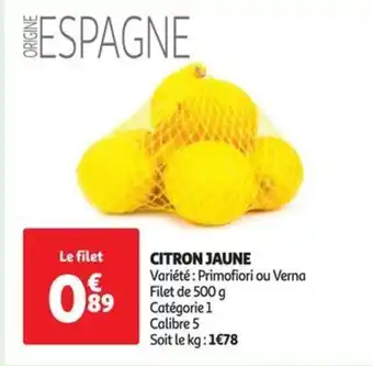 Auchan Supermarché CITRON JAUNE offre