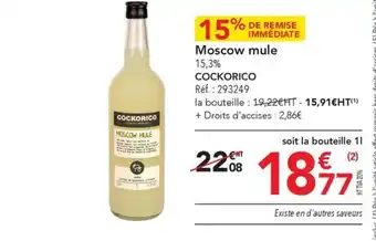 METRO Moscow mule 15,3% COCKORICO offre