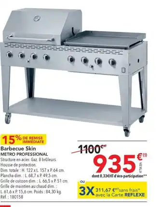 METRO Barbecue Skin METRO PROFESSIONAL offre