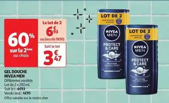 Auchan Nivea - gel douche men offre