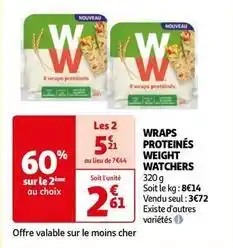 Auchan Weight watchers - wraps proteinés offre