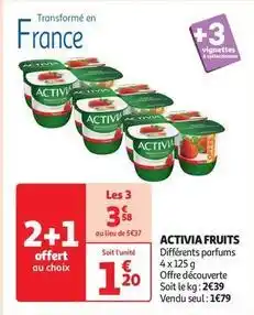 Auchan Supermarché Activia - fruits offre