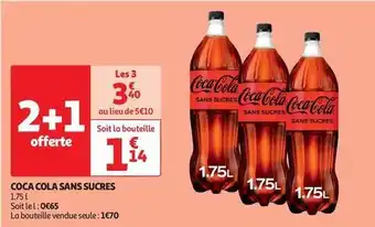 Auchan Supermarché Coca-cola - sans sucres offre