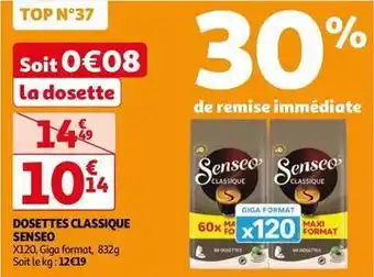 Auchan Senseo - dosettes classique offre