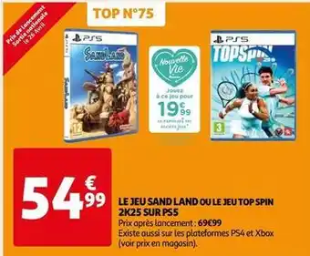 Auchan Ps5 - le jeu sand land ou le jeu top spin 2k25 sur offre