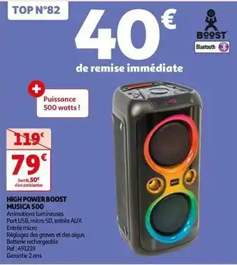 Auchan Boost - high power musica 500 offre