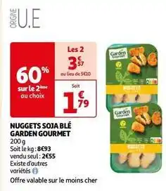 Auchan Garden gourmet - nuggets soja blé offre