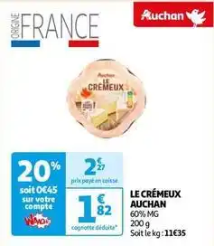 Auchan Auchan - le crémeux offre