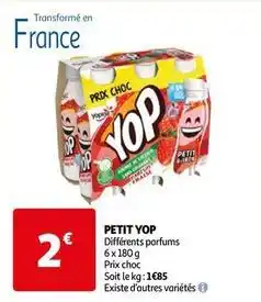 Auchan Yoplait - petit yop offre