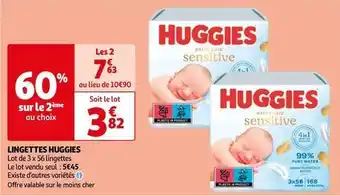 Auchan Huggies - lingettes offre