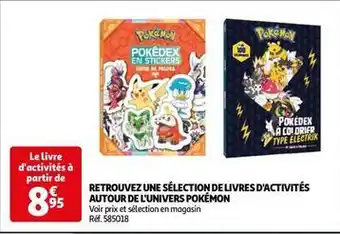 Auchan Pokemon - retrouvez une sélection de livres d'activités autour offre