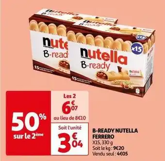 Auchan Ferrero - b ready nutella offre