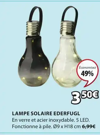 JYSK Lampe Solaire Ederfugl offre