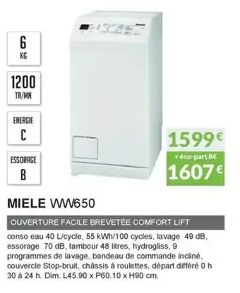Copra Miele WW650 offre