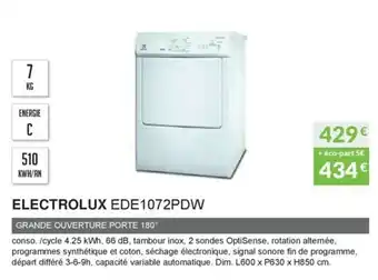Copra Electrolux EDE1072PDW offre
