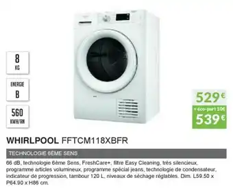 Copra WhirlPool FFTCM118XBFR offre