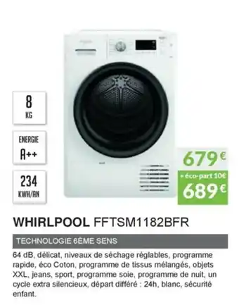 Copra WhirlPool FFTSM1182BFR offre