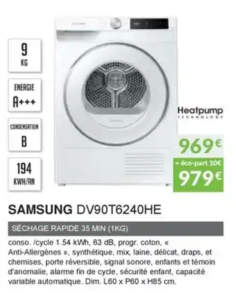 Copra Samsung DV90T6240HE offre